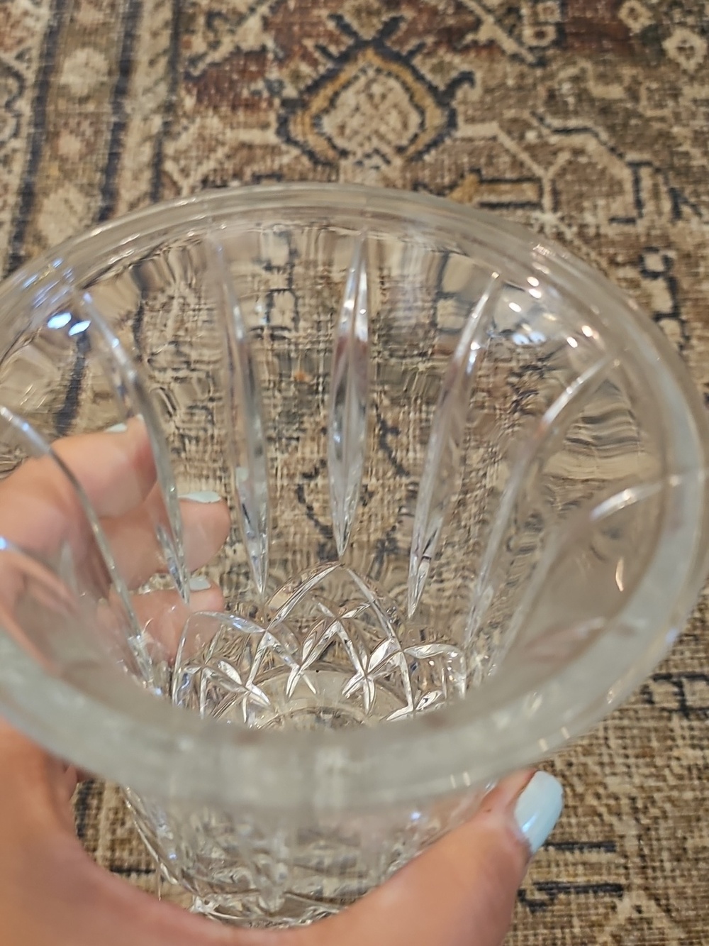 SALE! Vintage De Plomb Crystal Footed Vase Or Candle Holder - Picture 10 of 10